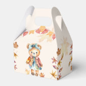 Barly geloof het teddybeer herfst verjaardagsfeest bedankdoosjes (Achterkant)