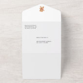 Barly Wacht Meisje Teddy Bear Baby shower All In One Uitnodiging (Buitenkant)