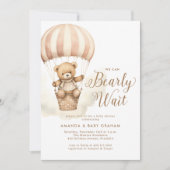 Barly Wacht Meisje Teddy Bear Baby shower Kaart (Voorkant)