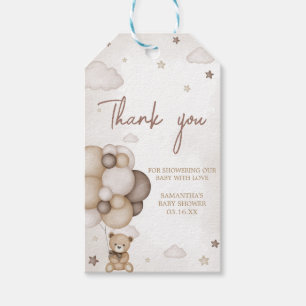 Barly Wachten Bruin Ballon Favor Tags Cadeaulabel