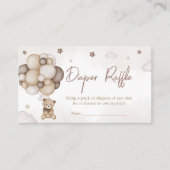 Barly Wachten Bruin Ballon Luier Raffle Informatiekaartje (Voorkant)