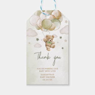 Barly Wachten Groene Ballon Baby shower Favor Tags Cadeaulabel
