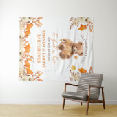 Barly Wachten om te Herfsten In Liefde Baby shower Wandkleed (In Situ (horizontaal))