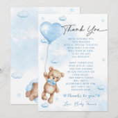 Barly Wait Baby shower Bedankkaart (Voorkant / Achterkant)