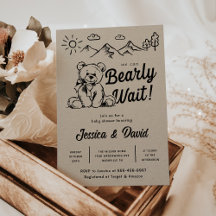 Barly Wait | BABY SHOWER | Eenvoudige uitnodiging