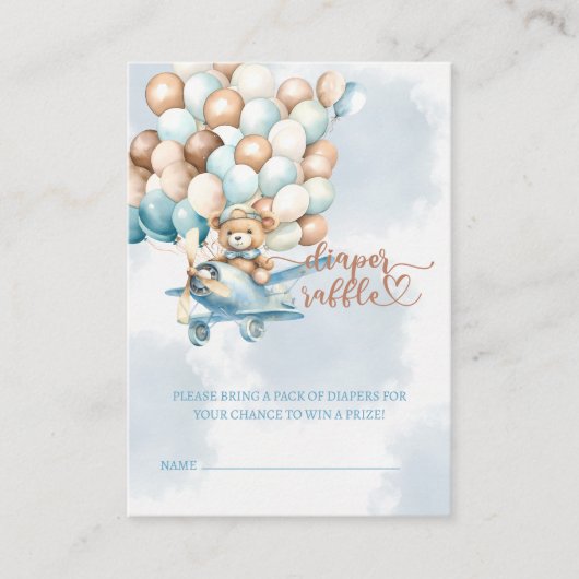 Barly Wait Baby shower Luier Raffle Tickets Informatiekaartje (Voorkant)