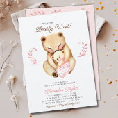 Barly Wait Beer Cub Woodland Baby Girl Shower Kaart