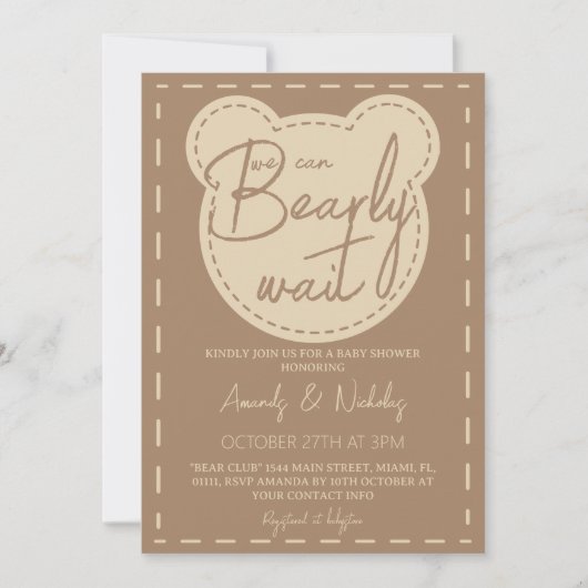 Barly Wait Modern Schattige Jongen Meisje Baby sho Kaart (Voorkant)