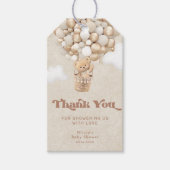 Barly Wait Neutral Teddy Bear Balloon Baby shower Cadeaulabel (Voorkant)