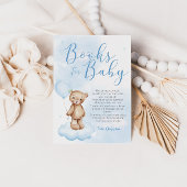 Barly Wait Sky Baby shower Book Request Card Kaart