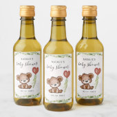 Barly Wait Teddy Bear Baby shower Wijn Etiket (Flessen)