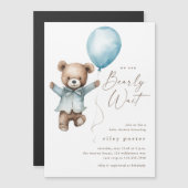 Barly Wait Teddy Bear Boys Baby shower (Voorkant / Achterkant)