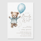 Barly Wait Teddy Bear Boys Baby shower (Voorkant)
