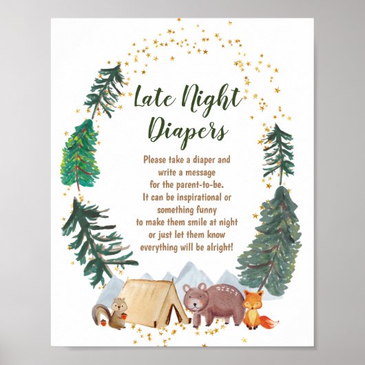 Barly Waits late night Diapers game poster (Voorkant)