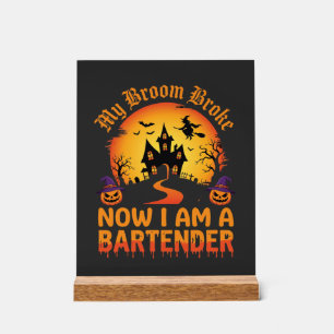 Barman Halloween Maison Hantée Sorcière Citrouille