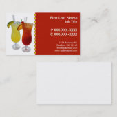 Barman margarita personnalisable cartes de visite (Devant / Derrière)