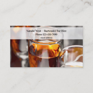 Barman te huur Barhop Visitekaartjes