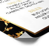 Barmenu - Zwart en goud marmer en zwart Poster (Hoek)