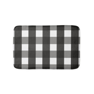 BARMHOUSE BLACK EN WHITE GINGHAM CHECK BADMAT