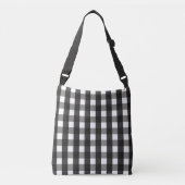 BARMHOUSE BLACK EN WHITE GINGHAM CHECK CROSSBODY TAS (Voorkant)