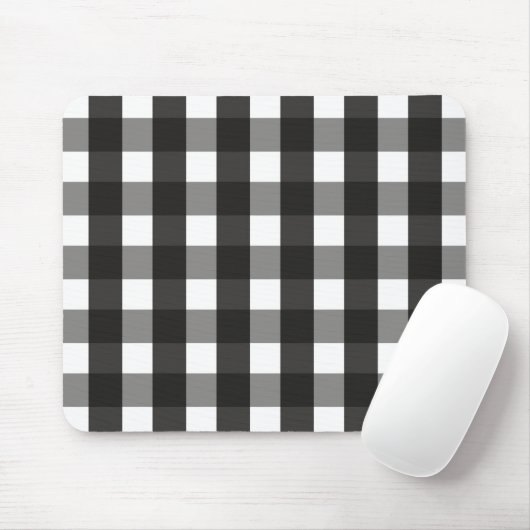 BARMHOUSE BLACK EN WHITE GINGHAM CHECK MUISMAT (Met muis)