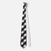 BARMHOUSE BLACK EN WHITE GINGHAM CHECK STROPDAS (Voorkant)
