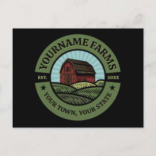  Barn ADD NAAM Land Boerderij Crops Farmer Briefkaart