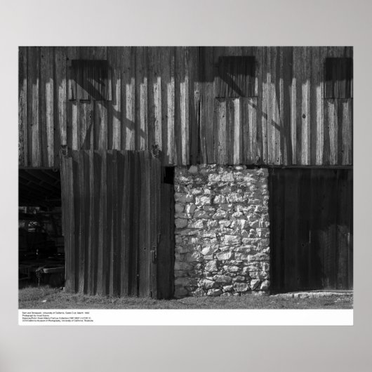 Barn and Stonework, UC Santa Cruz, maart 1962 Poster (Voorkant)
