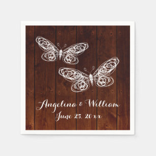 Barn Board Butterfly Napkin Servetten