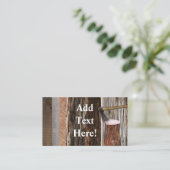 Barn Board Rustic Wood Visitekaartje (Staand voorkant)