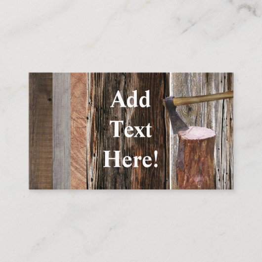 Barn Board Rustic Wood Visitekaartje (Voorkant)