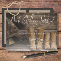 Barn & Boots Rustic Cowboy Wedding Bewaar de datum