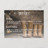 Barn & Boots Rustic Cowboy Westerne bruiloft Detai