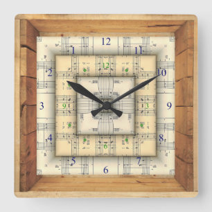 Barn Box Frame Time Machine ~ Strange Encounter ~ Vierkante Klok