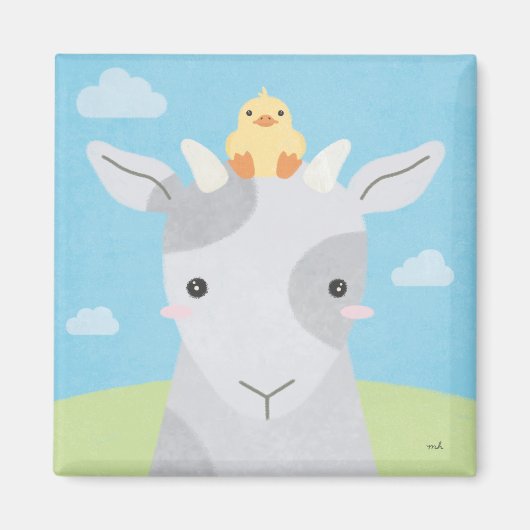 Barn Buddies - Goat & Chick Magneet (Voorkant)