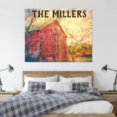 BARN CUSTOM PERSONALIZED ART STRETCHED CANVAS AFDRUK (Insitu (Slaapkamer))
