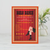 Barn Dance-uitnodigingen Kaart (Staand voorkant)