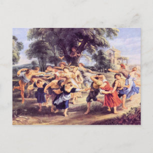 Barn-dans van Paul Rubens Briefkaart