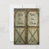 Barn Door Mariage Western Save the Date (Devant)
