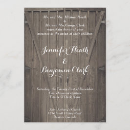 Barn Doors bruiloft uitnodiging