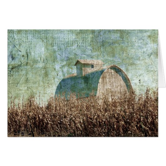 Barn en Corn Field nabij oogsttijd (Voorkant Horizontaal)