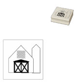 Barn en Silo Art Stamp Rubberstempel (Gestempeld)