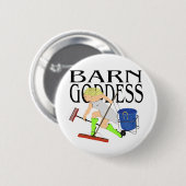 Barn Goddess Ronde Button 5,7 Cm (Voorkant /achterkant)