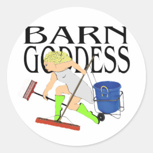 Barn Goddess Ronde Sticker