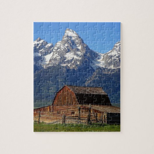 Barn grand Tetons bergen Legpuzzel (Verticaal)