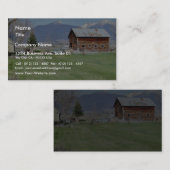 Barn Grass Mountains Fence Visitekaartje (Voorkant / Achterkant)