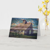 Barn Grunge Birthday Kaart (Gele Bloem)