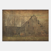 Barn Grunge Texture Sepia  Land Rustic Inpakpapier Vel (Voorkant)