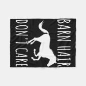 Barn Hair Dont Care Rancher Horse Riding Farmer Co Fleece Deken (Voorkant (Horizontaal))