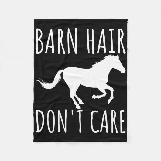 Barn Hair Dont Care Rancher Horse Riding Farmer Co Fleece Deken (Voorkant)